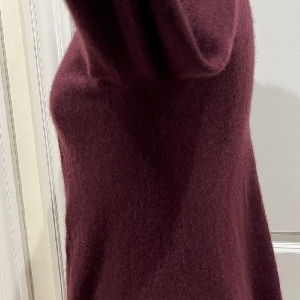41 Hawthorne 100% Cashmere Leena Draped Maroon Cardigan Size Large - Picture 10 of 16